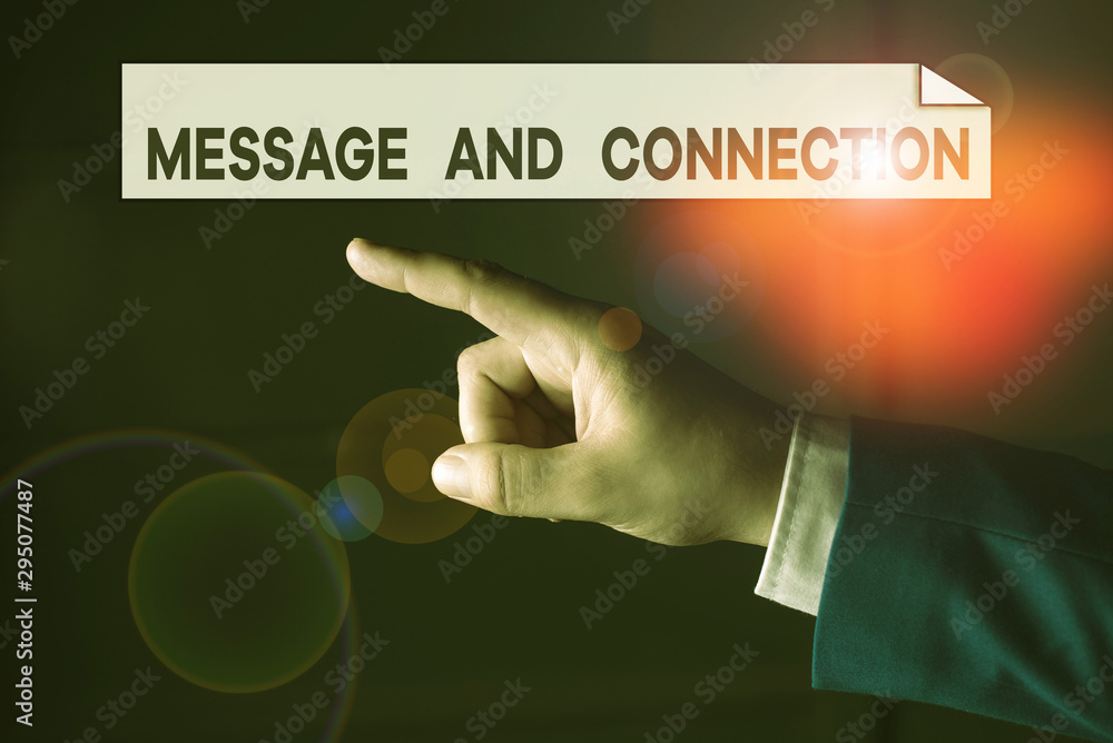 Poster writing note showing message and connection. business concept for a word or letter sent to someone a