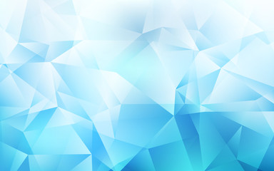 Light BLUE vector low poly layout. A sample with polygonal shapes. A completely new design for your leaflet.