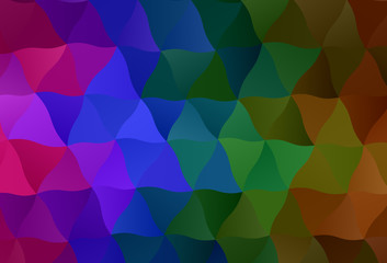 Dark Multicolor vector polygonal template.
