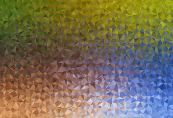 Light Blue, Yellow vector polygon abstract layout.