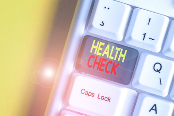 Word writing text Health Check. Business photo showcasing thorough physical examination A medical...