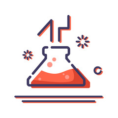 Laboratory Flasks Icon Set