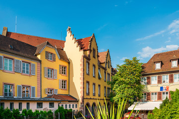 Fototapeta premium STRASBOURG, FRANCE - June 17, 2017 : Street view of ancient buildings at Strasbourg, Alsace, France