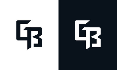 Modern abstract letter GB logo. This logo icon incorporate with two abstract shape in the creative process.