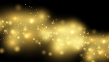Golden Lights Background. 
