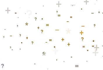 Light Green, Yellow vector pattern with Digit symbols.