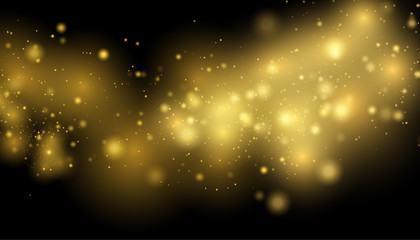 Golden Lights Background. 