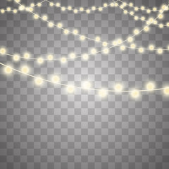 Christmas lights isolated