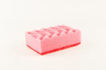foam rubber sponges isolated on a white background for washing dishes