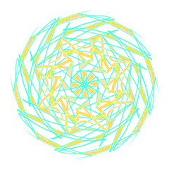 digital design of mandala oriental singh oriental pattern isolated background  art decor flame snow 