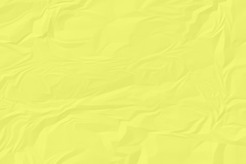 crumpled yellow paper background close up