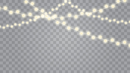 Christmas lights isolated