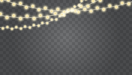 Christmas lights isolated