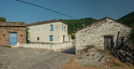 Fototapeta na wymiar View of the Little Village Makriloggos near Methana, Greece