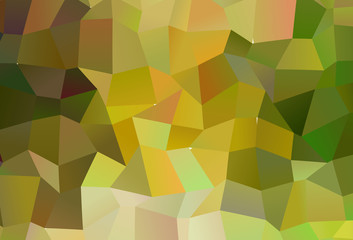 Dark Green, Yellow vector abstract mosaic background.