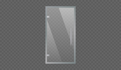 Glass door isolated