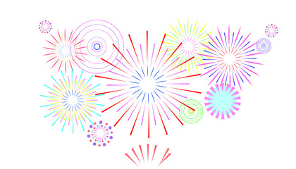 Festive colorful fireworks
