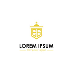 logo design inspiration for companies from the initial letters of the EE logo icon. -Vector