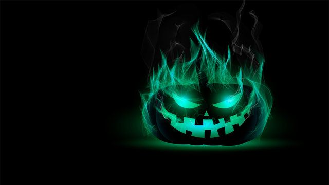 zucca halloween, fuoco, in fiamme, paura, spaventoso,