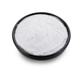 tapioca flour on white background