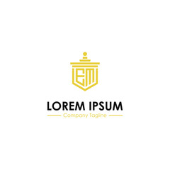 logo design inspiration for companies from the initial letters of the EM logo icon. -Vector