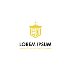 logo design inspiration for companies from the initial letters of the EO logo icon. -Vector