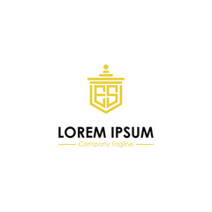 logo design inspiration for companies from the initial letters of the ES logo icon. -Vector