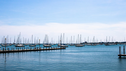 Fototapeta premium Sailboats on Lake Michigan