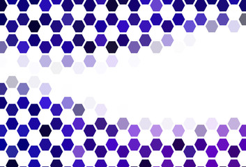 Light BLUE vector texture with colorful hexagons.