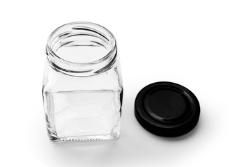 Cosmetic skin cream white bottle blank label for mock-up beside - Clipping path