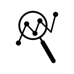 Analytics icon. Vector illustration in flat style