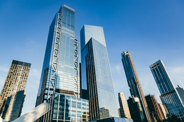 Manhattan skyscrapers in New York City, the USA