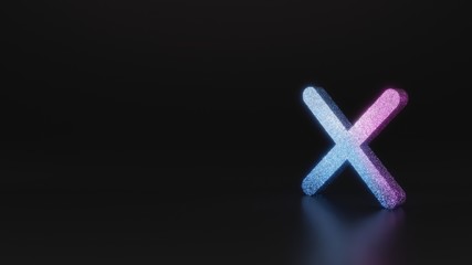 Obraz premium science glitter symbol of cancel icon 3D rendering