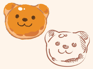 動物パン。ベクターイラストレーション