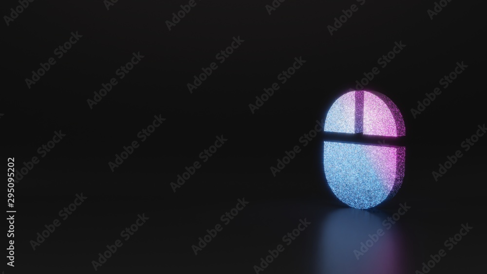 Poster science glitter symbol of computer icon 3d rendering