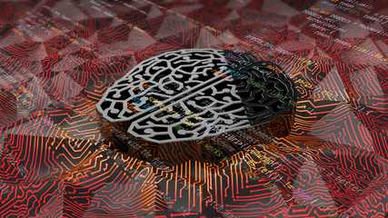 Machine learning , artificial intelligence, ai, deep learning blockchain neural network concept.