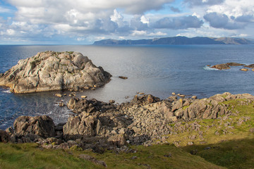 Fototapeta na wymiar Landschaft der Insel Vågsøy - Norwegen 3