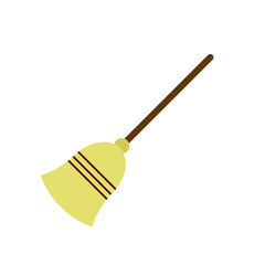 illustration of broom emoji isolated on white background