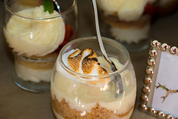 Lemon pie in a glass