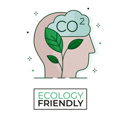 Carbon footprint icon - Ecology friendly - Editable stroke	