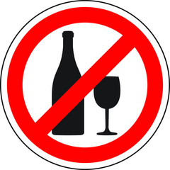 Sign: no alcohol on street
