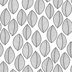Leaves coloring book pages. Hand drawn artwork.