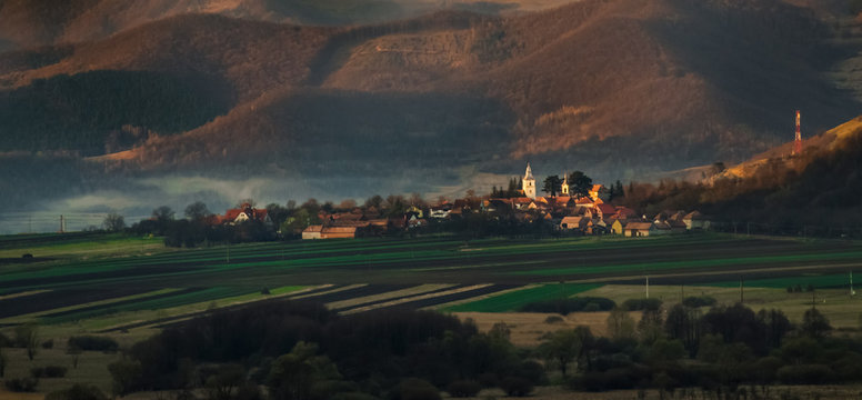 The rural village of Coltesti, Alba County, Transylvania region, Romania. 