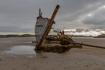 Bad Eddie, Cara na mara, abandoned wreck at Bun beg, Gweedore, county donegal, Ireland on the wild...