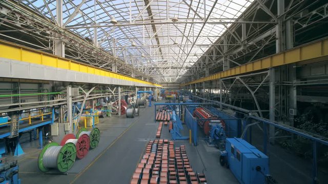 In a workshop at the cable plant