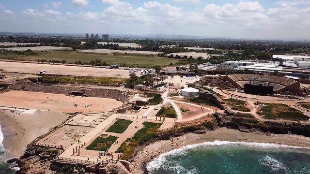 caesarea israel fly over