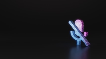 science glitter symbol of interface icon 3D rendering