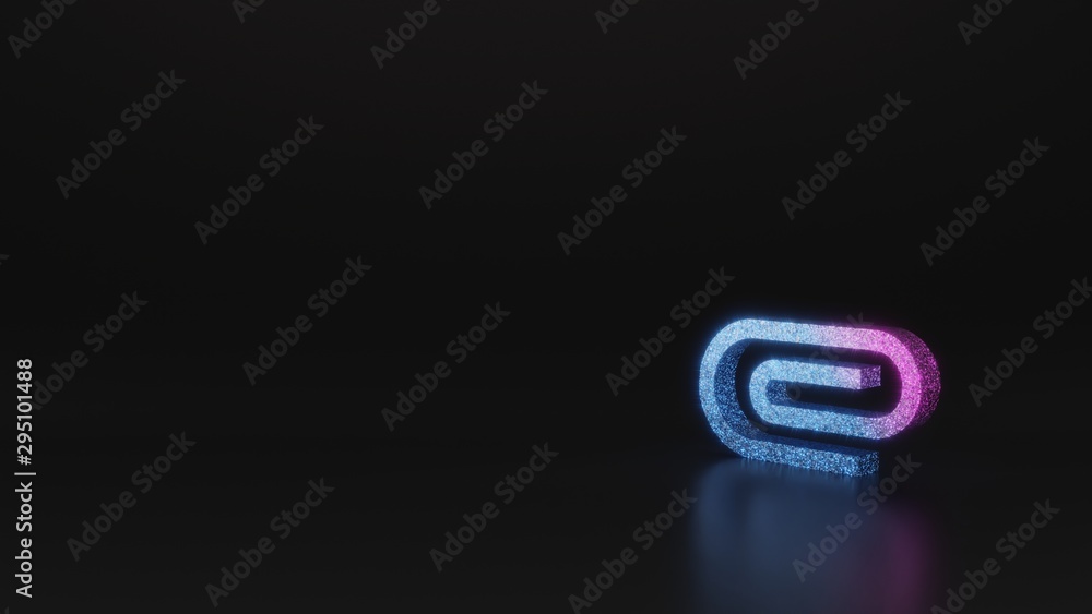 Poster science glitter symbol of interface icon 3d rendering