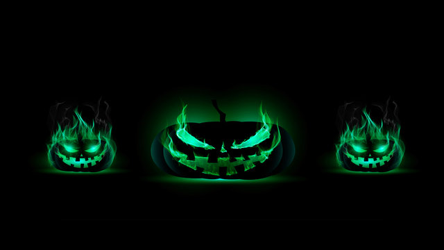 zucca halloween, fuoco, in fiamme, paura, spaventoso,