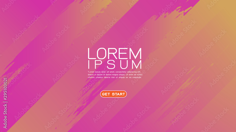 Poster abstract colorful gradient background and brush stroke texture for landing page or corporate busines